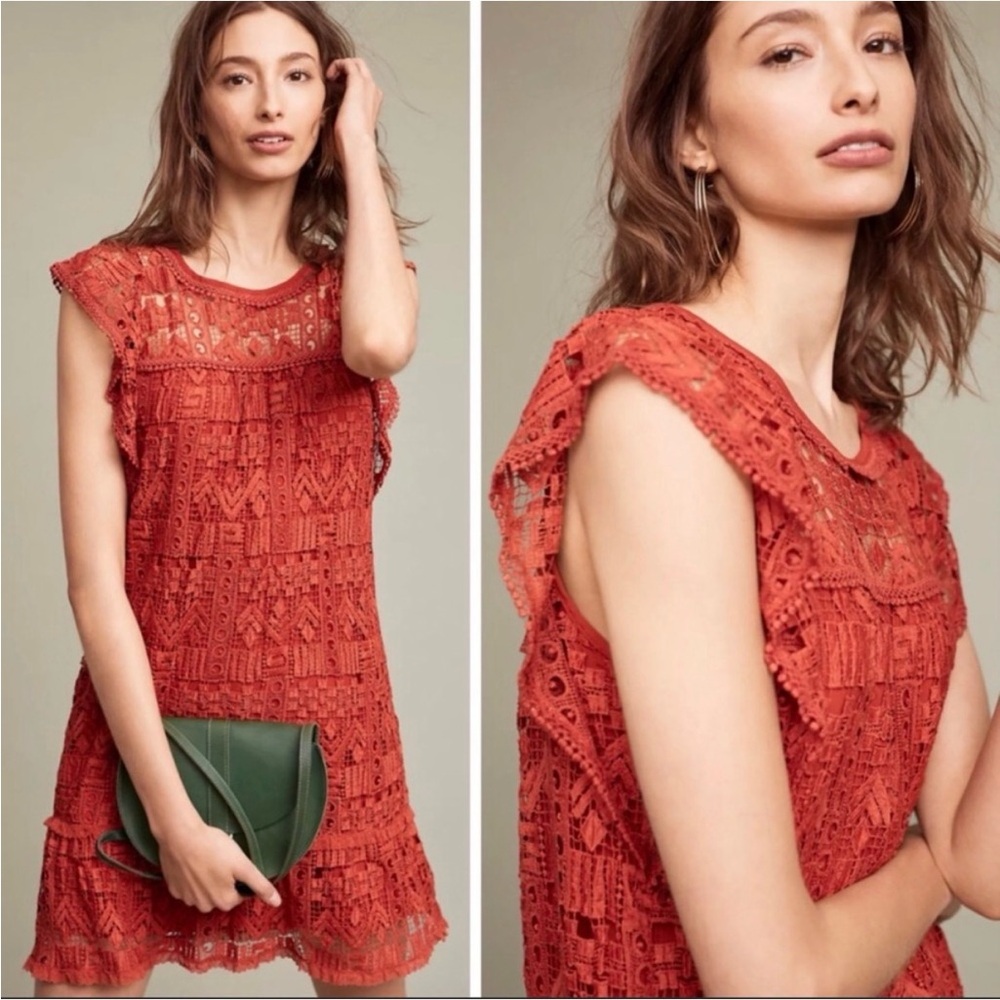 Anthropologie Hiche Brindisi Lace Tunic Dress